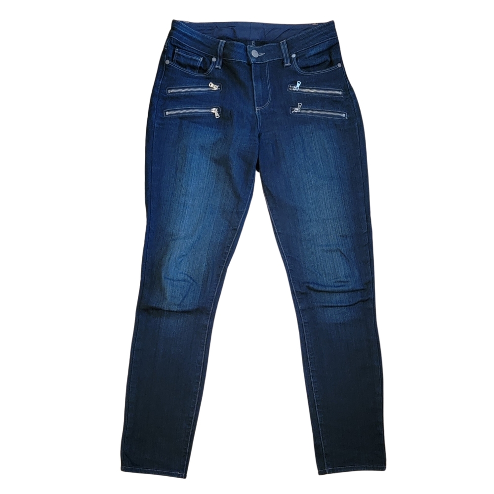 Paige Edgemont Jeans - Dark Blue Skinny Jeans - Picture 3 of 14